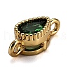 Real 18K Gold Plated Brass Micro Pave Cubic Zirconia Links Connectors ZIRC-L100-007G-3