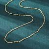 Brass Cable Chains Necklace for Women NJEW-P265-42G-1