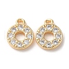 Brass Micro Pave Cubic Zirconia Charms KK-Q779-01G-1