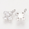 Brass Cubic Zirconia Charms X-ZIRC-Q002-152P-2