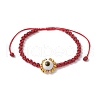 Handmade Lampwork Evil Eye & Glass Seed Beads Braided Bead Bracelets BJEW-MZ00090-03-1