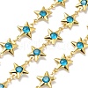 Brass Glass Link Chains CHC-R001-06G-03-1