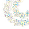 Transparency Electroplate Glass Beads Strands GLAA-T023-38A-08-3