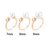 Twist Knot Brass Cuff Ring Settings KK-T076-38G-4