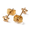 Ion Plating(IP) 304 Stainless Steel Stud Earrings for Women EJEW-F325-01B-G-2
