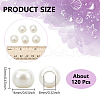  ABS Plastic Imitation Pearl European Beads SACR-NB0001-18B-2