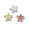 Eco-friendly Brass Micro Pave Cubic Zirconia Slide Charms KK-D079-14P-1