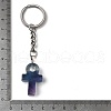 Mixed Natural & Synthesis Gemstone with Iron Keychains KEYC-Q002-01P-3