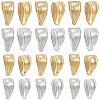 Beebeecraft 80Pcs 4 Style Brass Snap on Bails KK-BBC0011-76-1