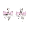 Brass Micro Pave Cubic Zirconia Pendants KK-P271-06P-B-1