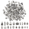   120Pcs 20 Styles Tibetan Style Alloy Cord Ends TIBE-PH0002-21-1