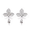 925 Sterling Silver Micro Pave Cubic Zirconia Peg Bails STER-T004-42P-4