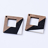 Resin & Walnut Wood Pendants X-RESI-N025-006A-B01-2