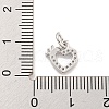 Rack Plating Brass Micro Pave Clear Cubic Zirconia Pendants KK-Q814-03P-3