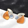 304 Stainless Steel Enamel Stud Earrings EJEW-Z089-24G-3