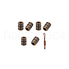  6Pcs Antique Style Groove Column Shape Brass Beads FIND-NB0005-34C-7