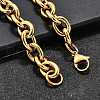 304 Stainless Steel Cable Chain Bracelets for Women BJEW-Q050-01C-G-4
