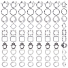 SOFPLATE 100Pcs 10 Styles Tibetan Style Alloy Bead Frames Sets TIBE-SP0001-16B-1