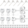 Beebeecraft 40Pcs Brass Stud Earring Findings KK-BBC0013-23A-1