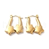 Ion Plating(IP) 304 Stainless Steel Star Hoop Earrings for Women EJEW-K243-11G-1