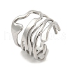 304 Stainless Steel Open Cuff Ring RJEW-C067-06P-1