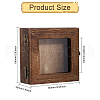 Square Wood Insect Display Case with White EVA Foam Mat Inside CON-WH0086-103A-2
