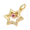 Brass Micro Pave Cubic Zirconia Pendants KK-L231-13G-02-2