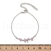 Brass Micro Pave Cubic Zirconia Link Bracelets BJEW-Z122-01P-5