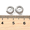 304 Stainless Steel Corrugated Beads STAS-V009-12A-P-2