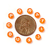 Transparent Dark Orange Acrylic Beads TACR-YW0001-08E-5