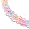 4mm Sparkling Crackle Glass Round Beads Stretch Bracelet BJEW-JB07189-01-4