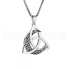 Viking Triskelion Knot Moon Stainless Steel Pendant Necklaces for Men FS-WG9ED82-01-5