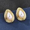 201 Stainless Steel Teardrop Stud Earrings EJEW-P304-02G-1