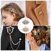 CHGCRAFT 12Pcs 2 Colors Crystal Rhinestone Crown Lapel Pins JEWB-CA0001-37-6