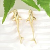 Brass Stud Earrings EJEW-C134-03G-3