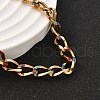 Brass Enamel Chain Bracelets BJEW-S170-01G-2