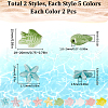SUNNYCLUE 20Pcs 10 Style Ocean Theme Handmade Porcelain Beads PORC-SC0001-06-2