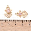 Brass Glass Pendants KK-N254-50B-G-3