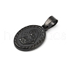 Ion Plating(IP) 201 Stainless Steel Pendants STAS-O111-05B-2