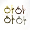 Tibetan Style Alloy Ring Toggle Clasps PALLOY-N0112-01-1