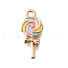 Zinc Alloy Enamel Pendants FIND-U029-01G-13-1