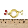 Cherry Brass Enamel Spring Gate Rings KK-M322-09G-3