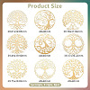 Olycraft 9Pcs 9 Style Custom Carbon Steel Self-adhesive Picture Stickers DIY-OC0008-59-2