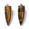 Natural Tiger Eye Pointed Pendants G-D040-01P-B05-2