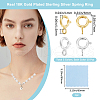 Beebeecraft 20Pcs 2 Colors 925 Sterling Silver Spring Ring Clasps STER-BBC0007-80-2