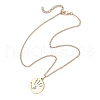 Mother's Day 304 Stainless Steel Pendant Necklace NJEW-TA00194-04-4