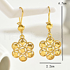 Alloy Hollow Sunflower Hoop Earrings QA8792-3