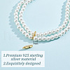 GOMAKERER 2Pcs Platinum Plated 925 Sterling Silver Rhinestone Twister Clasps FIND-GO0002-57-3
