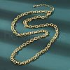 Brass Textured Cable Chain Necklaces NJEW-A042-12G-02-3