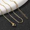 304 Stainless Steel Cable Chain Necklace STAS-T040-PJ205-40-3